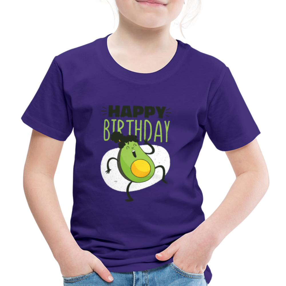 Kinder Premium T-Shirt Happy Birthday Kinder Geburtstag - Lila