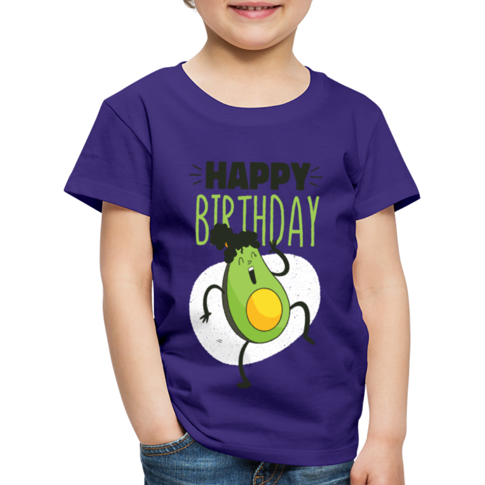 Kinder Premium T-Shirt Happy Birthday Kinder Geburtstag - Lila