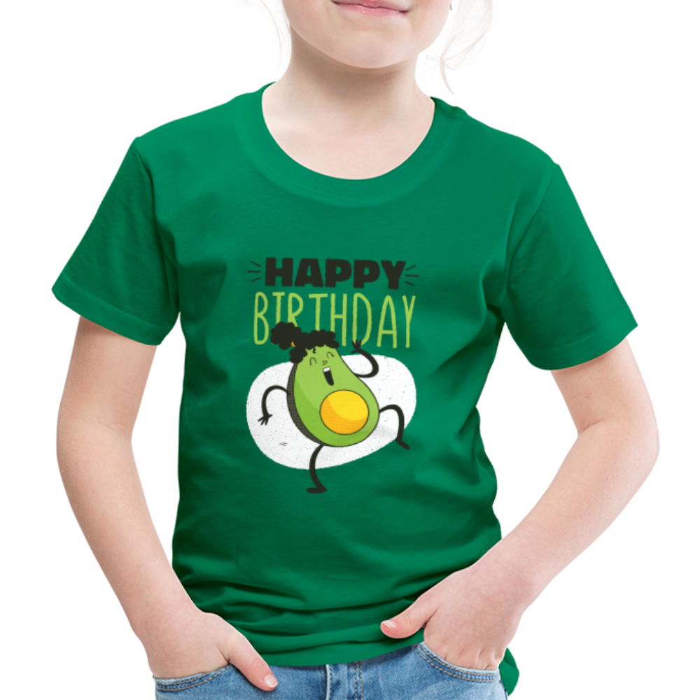 Kinder Premium T-Shirt Happy Birthday Kinder Geburtstag - Kelly Green