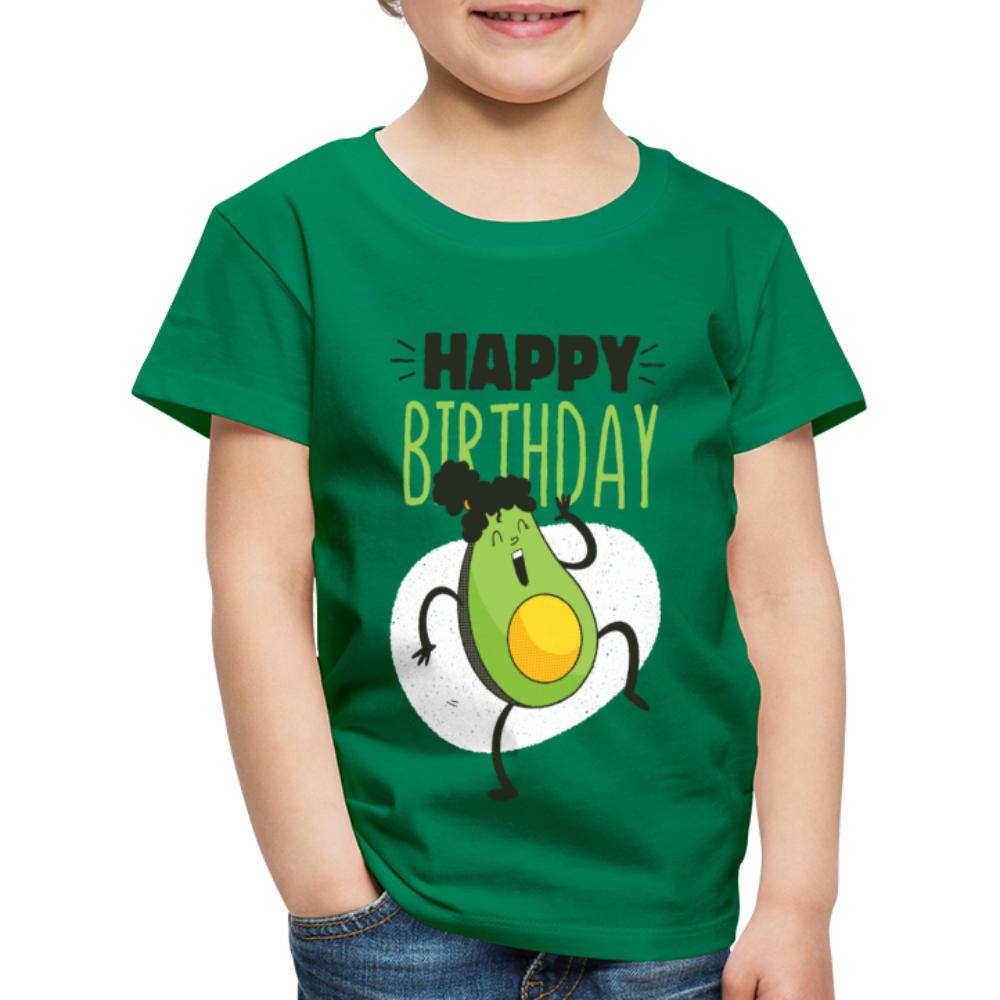 Kinder Premium T-Shirt Happy Birthday Kinder Geburtstag - Kelly Green