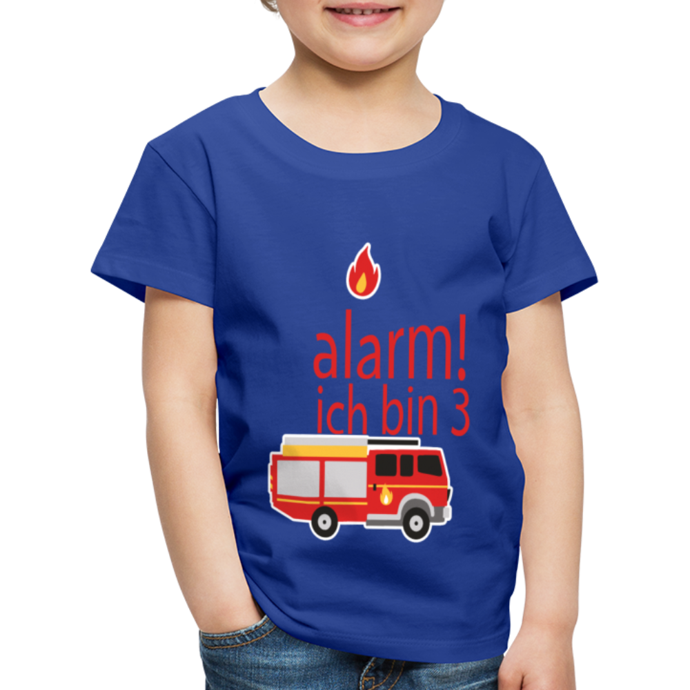 Kinder Premium T-Shirt Alarm ich bin 3 Kinder Geburtstag - Königsblau