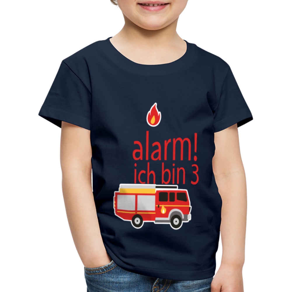 Kinder Premium T-Shirt Alarm ich bin 3 Kinder Geburtstag - Navy