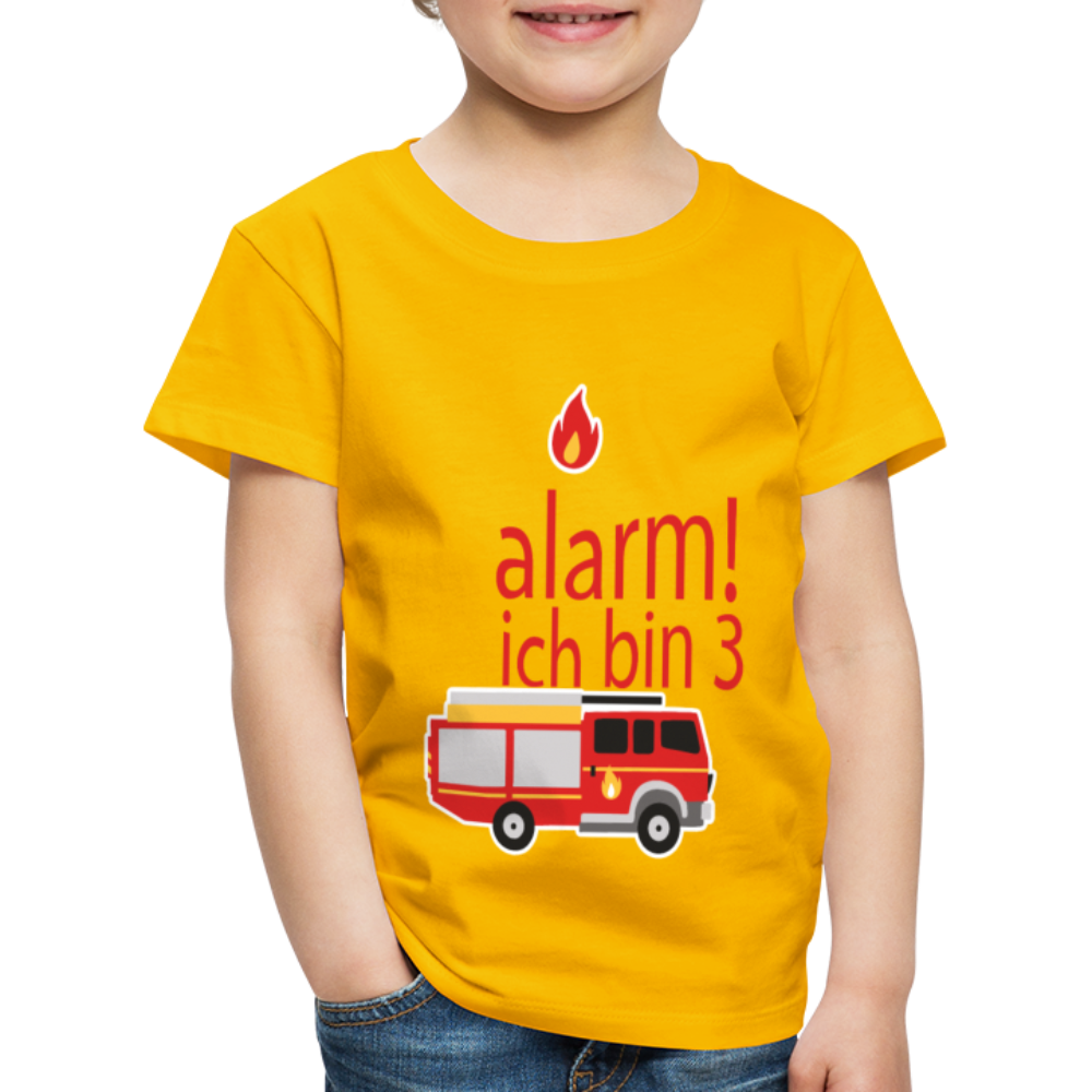 Kinder Premium T-Shirt Alarm ich bin 3 Kinder Geburtstag - Sonnengelb