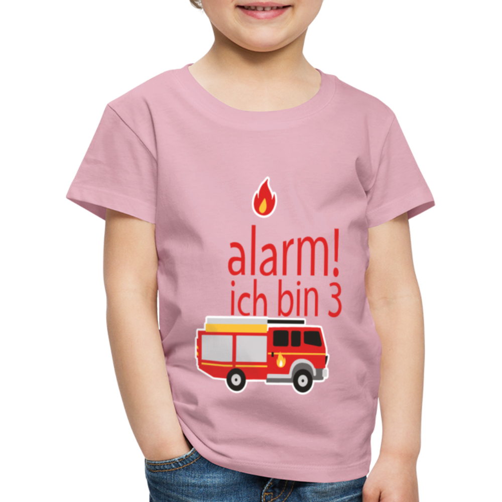 Kinder Premium T-Shirt Alarm ich bin 3 Kinder Geburtstag - Hellrosa