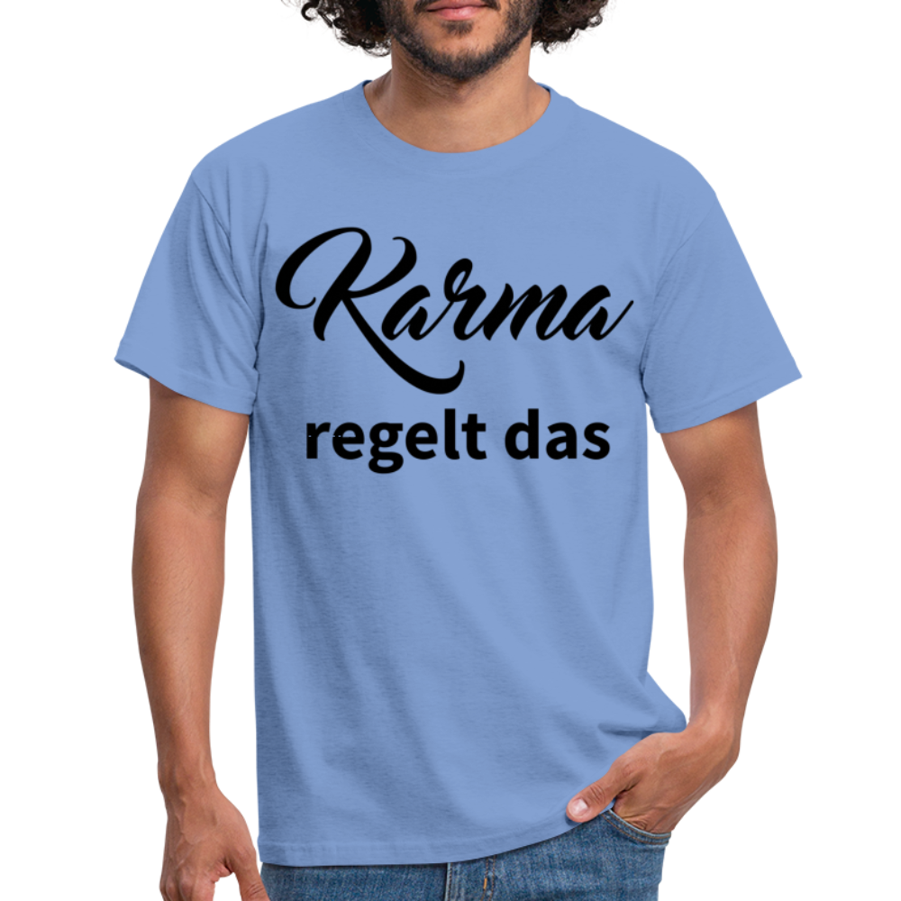 Herren - Männer T-Shirt Karma regelt das - carolina blue