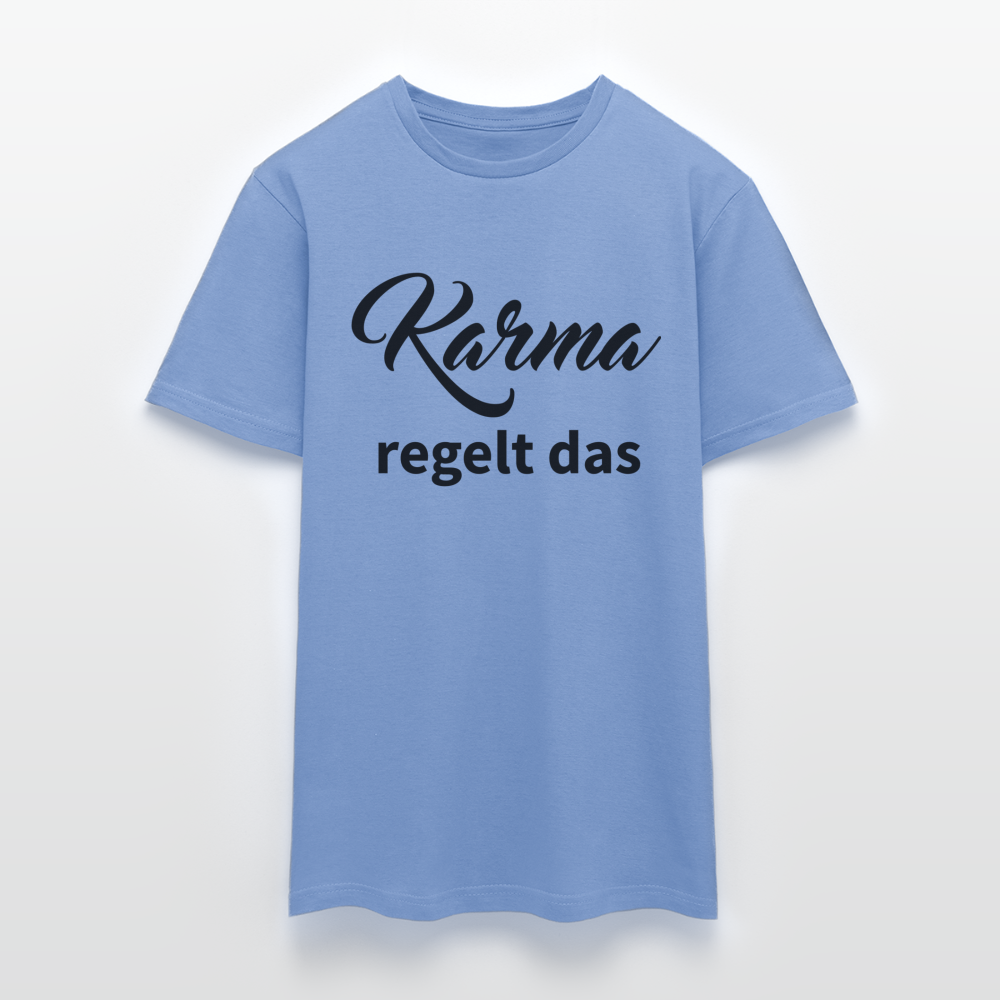 Herren - Männer T-Shirt Karma regelt das - carolina blue