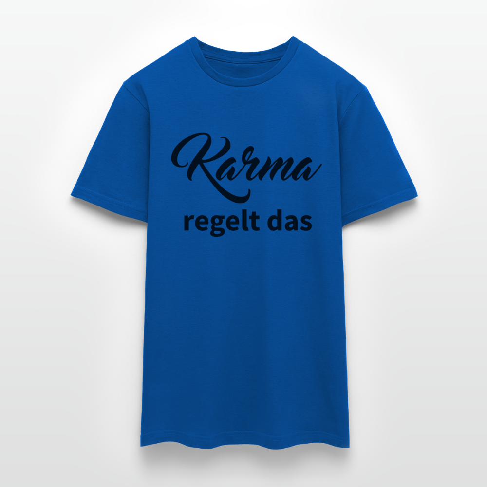 Herren - Männer T-Shirt Karma regelt das - Royalblau