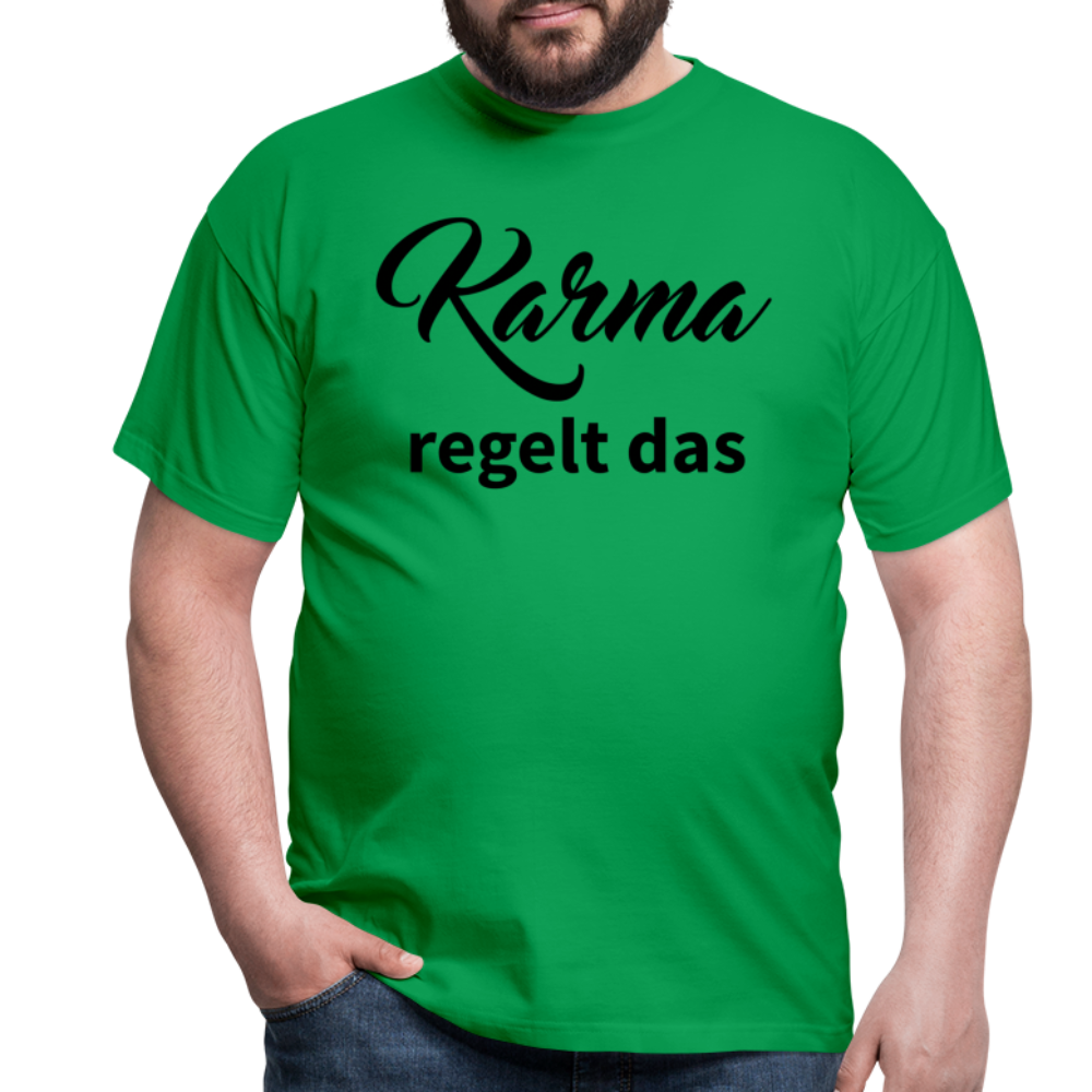 Herren - Männer T-Shirt Karma regelt das - Kelly Green