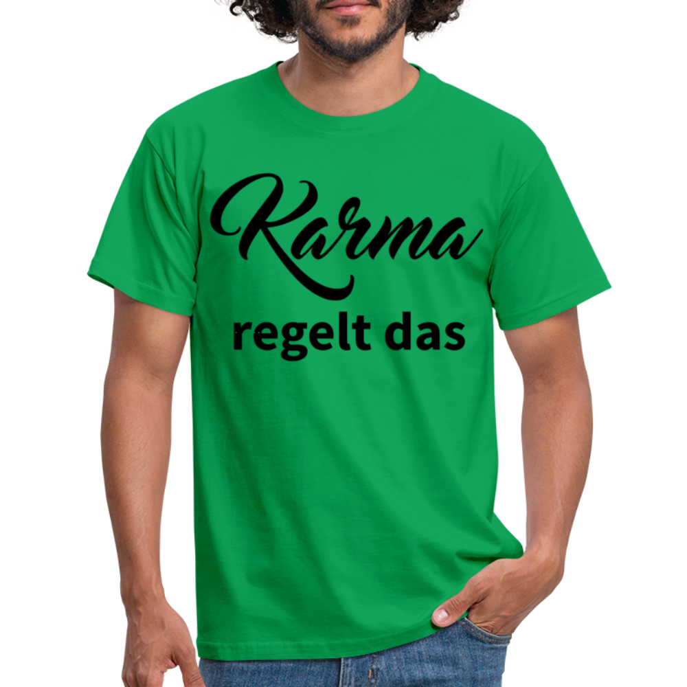 Herren - Männer T-Shirt Karma regelt das - Kelly Green