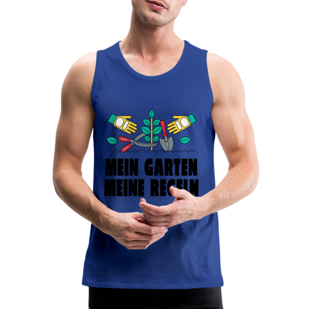 Herren Männer Premium Tank Top Mein Garten meine Regeln - Königsblau