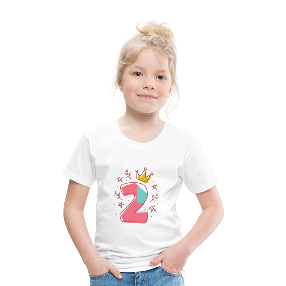 Kinder Premium T-Shirt  2.Geburtstag - Weiß