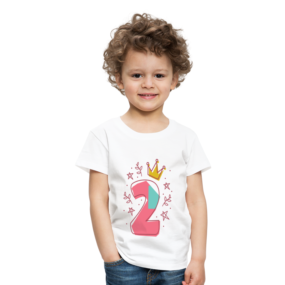 Kinder Premium T-Shirt  2.Geburtstag - Weiß