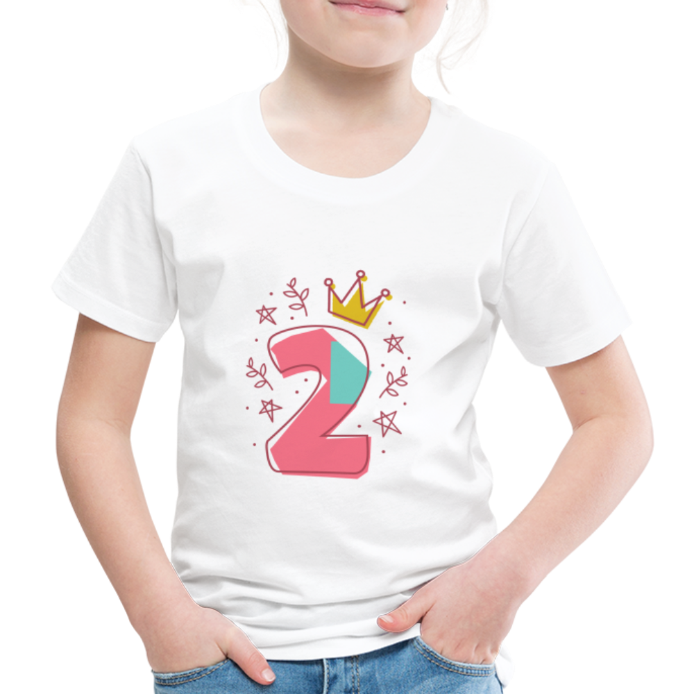 Kinder Premium T-Shirt  2.Geburtstag - Weiß