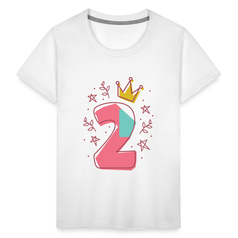 Kinder Premium T-Shirt  2.Geburtstag - Weiß