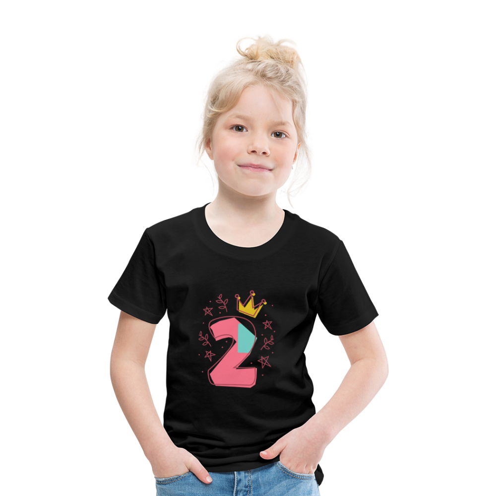 Kinder Premium T-Shirt  2.Geburtstag - Schwarz