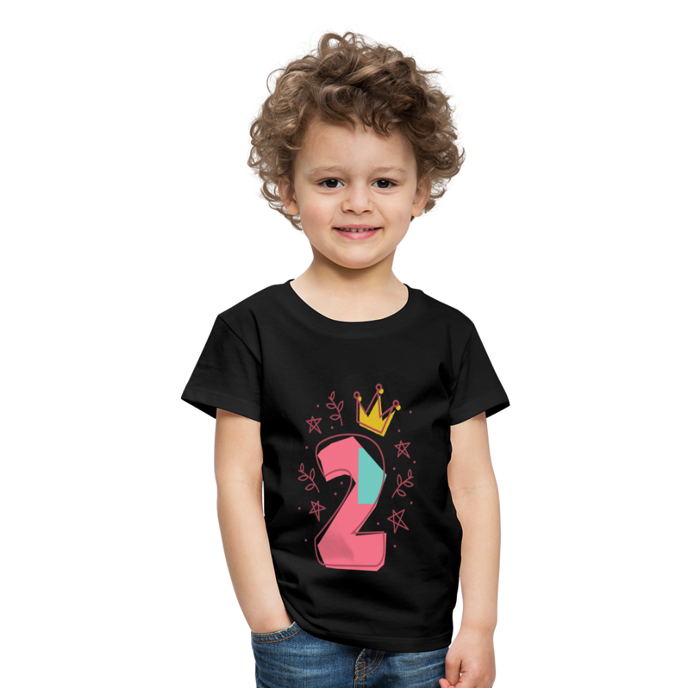 Kinder Premium T-Shirt  2.Geburtstag - Schwarz