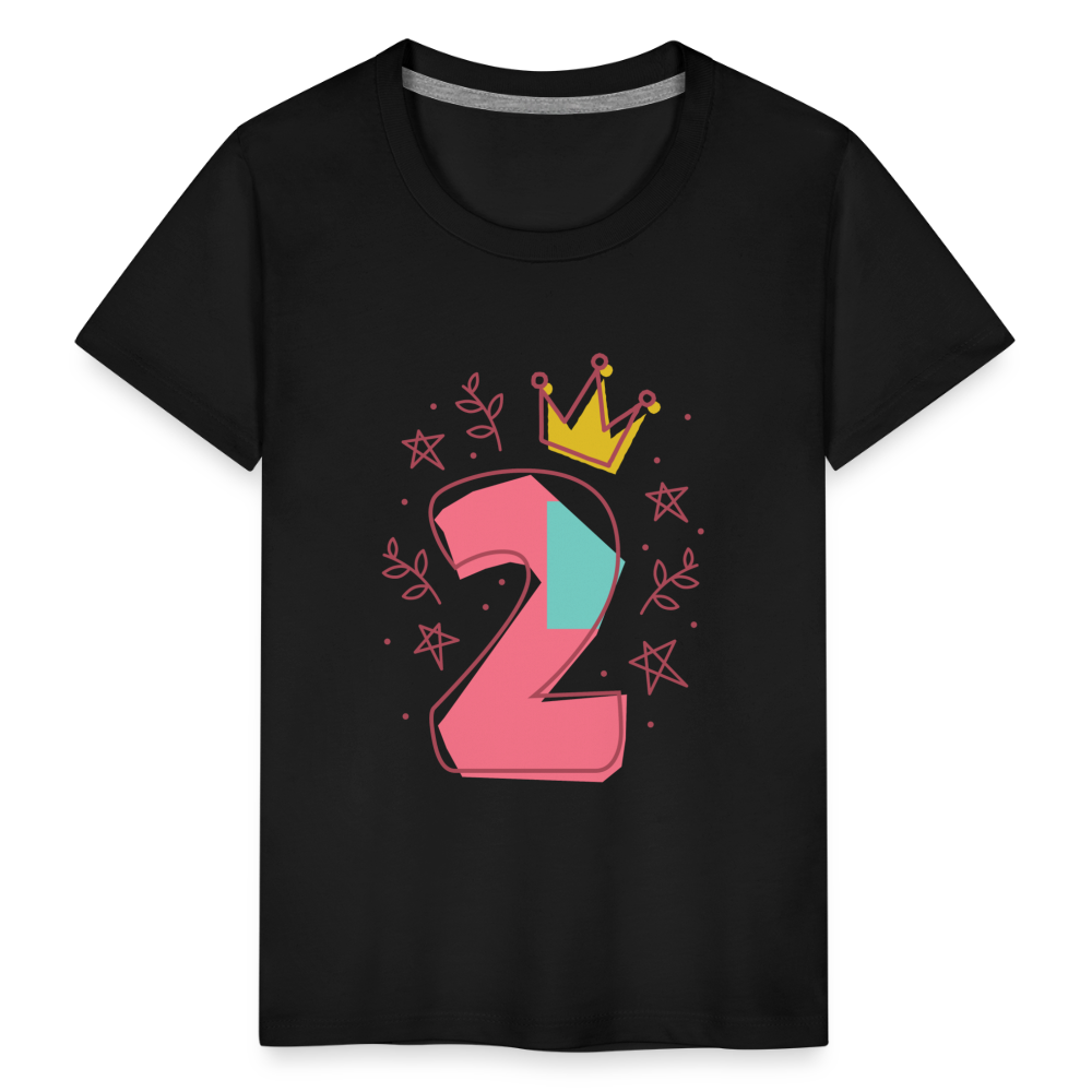 Kinder Premium T-Shirt  2.Geburtstag - Schwarz