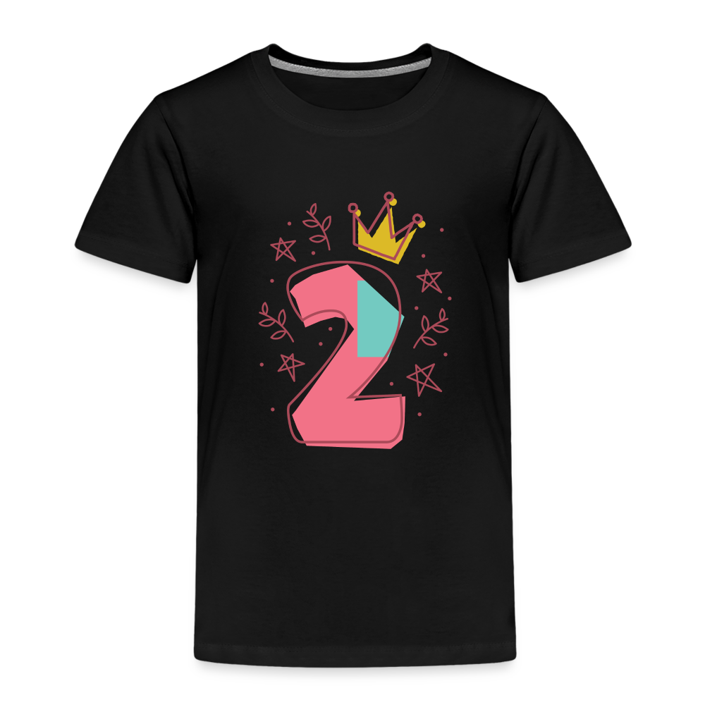 Kinder Premium T-Shirt  2.Geburtstag - Schwarz