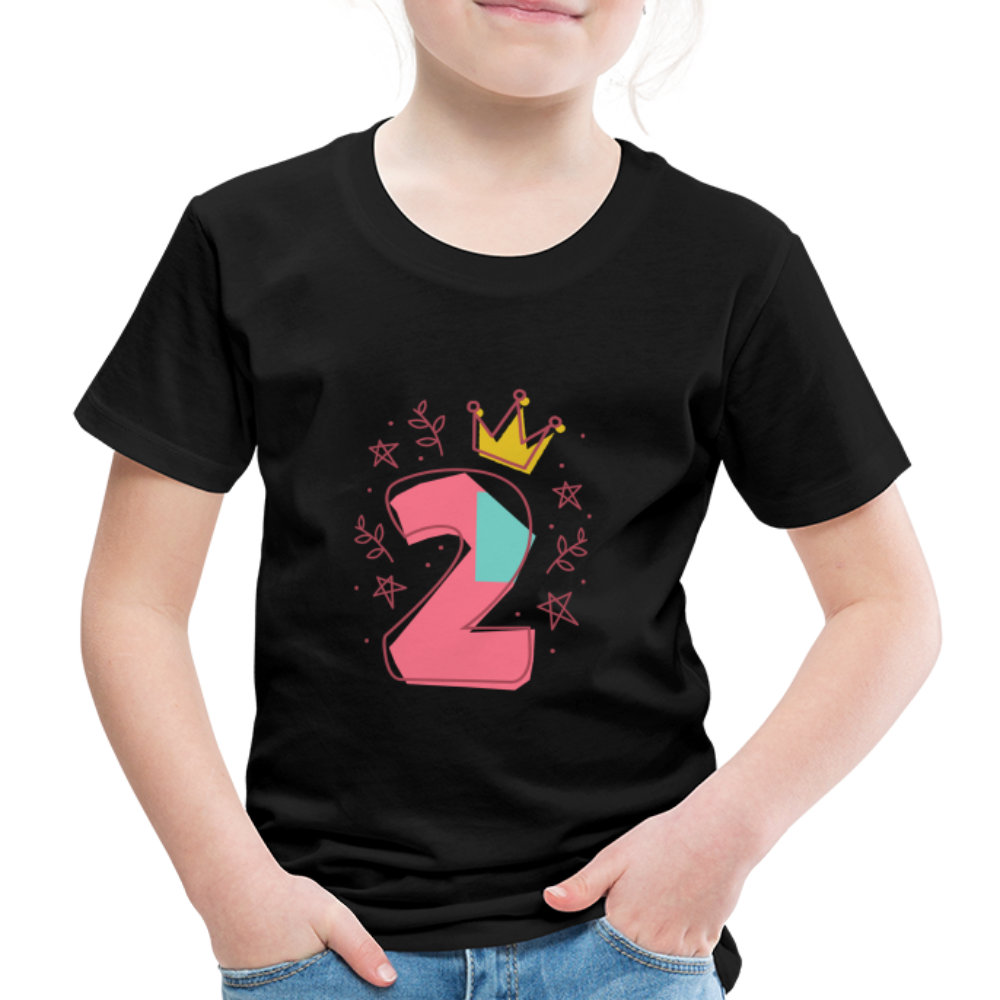 Kinder Premium T-Shirt  2.Geburtstag - Schwarz