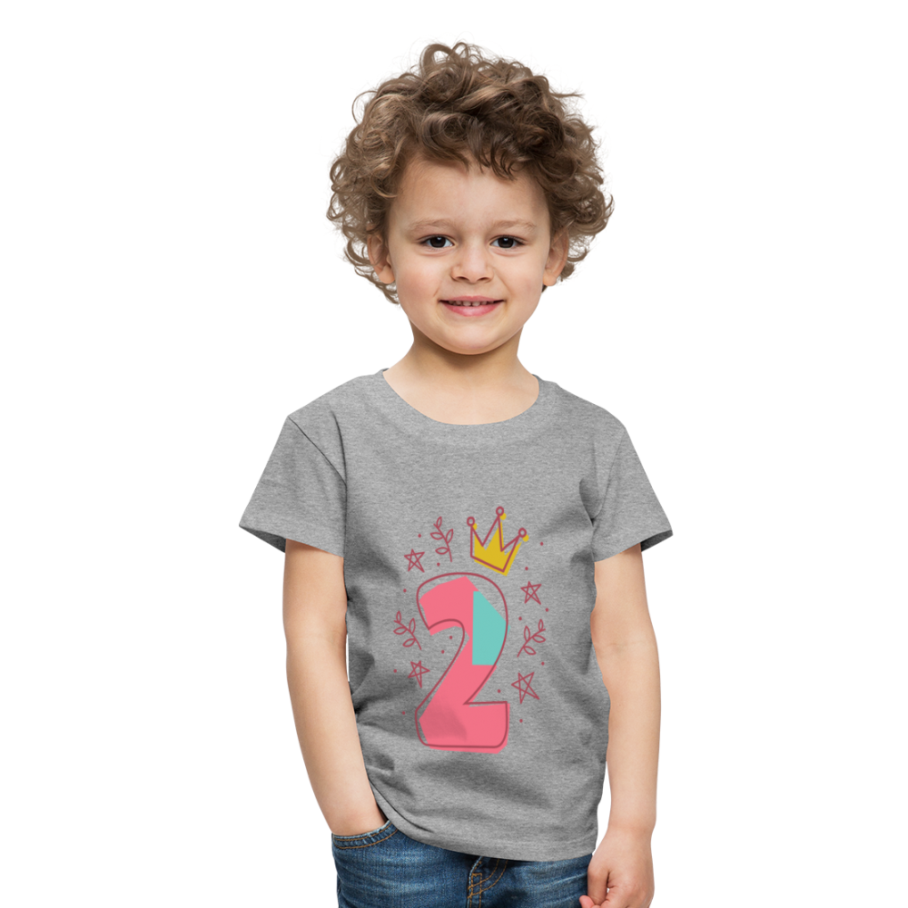 Kinder Premium T-Shirt  2.Geburtstag - Grau meliert