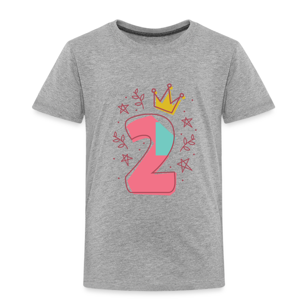 Kinder Premium T-Shirt  2.Geburtstag - Grau meliert