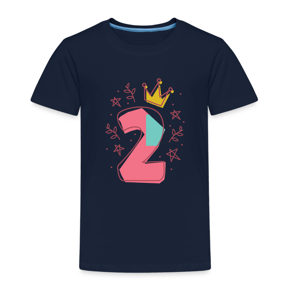 Kinder Premium T-Shirt  2.Geburtstag - Navy