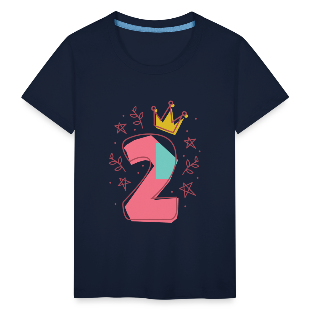 Kinder Premium T-Shirt  2.Geburtstag - Navy