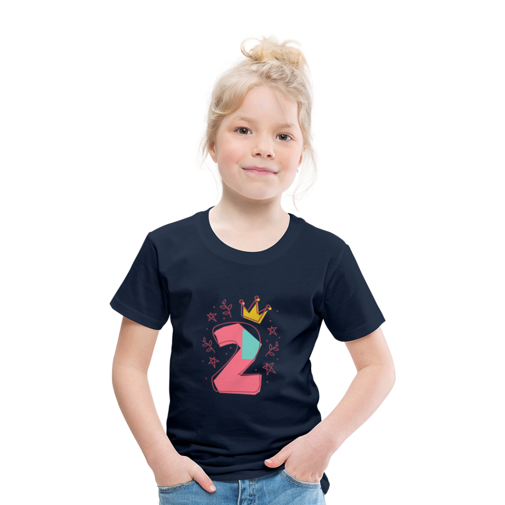 Kinder Premium T-Shirt  2.Geburtstag - Navy