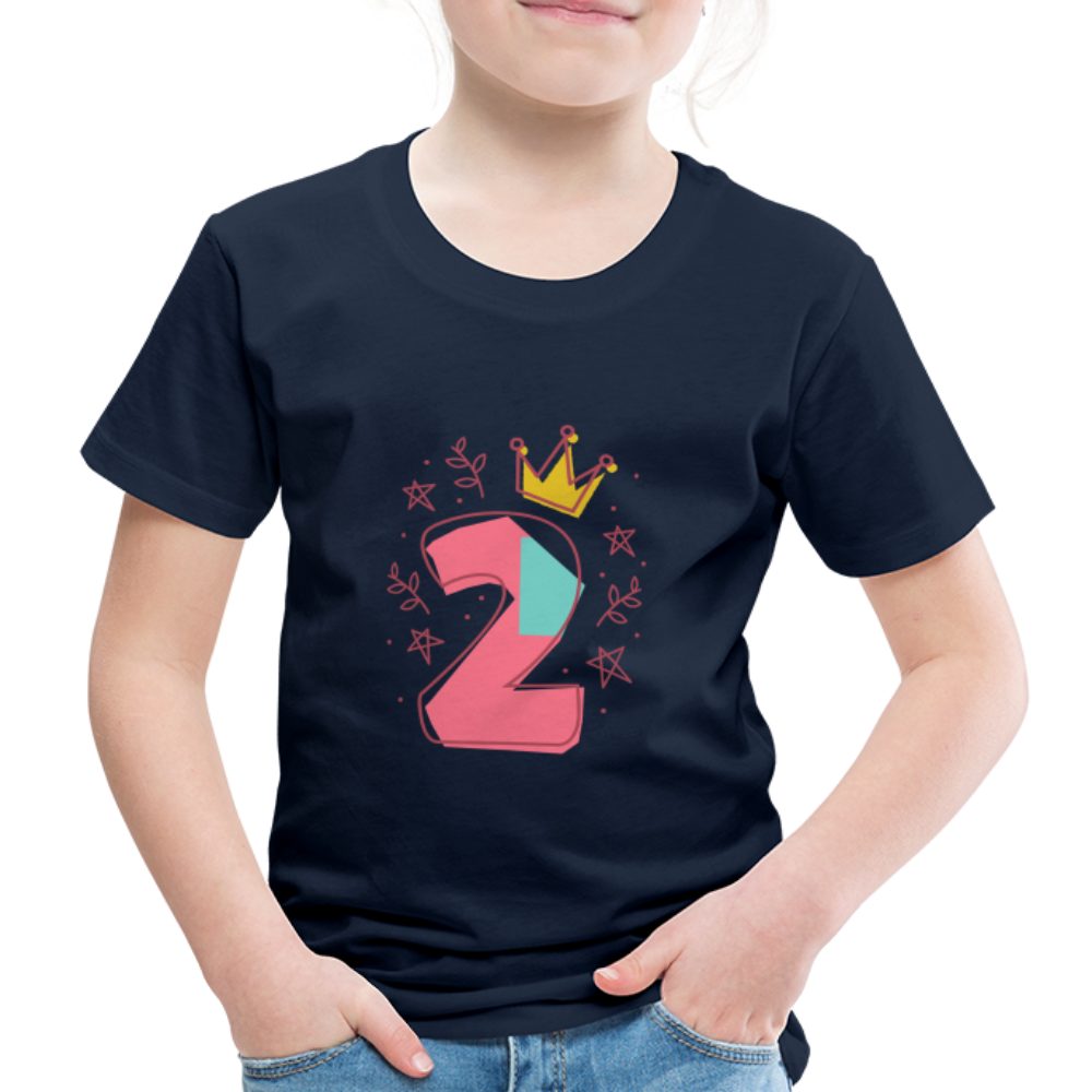 Kinder Premium T-Shirt  2.Geburtstag - Navy