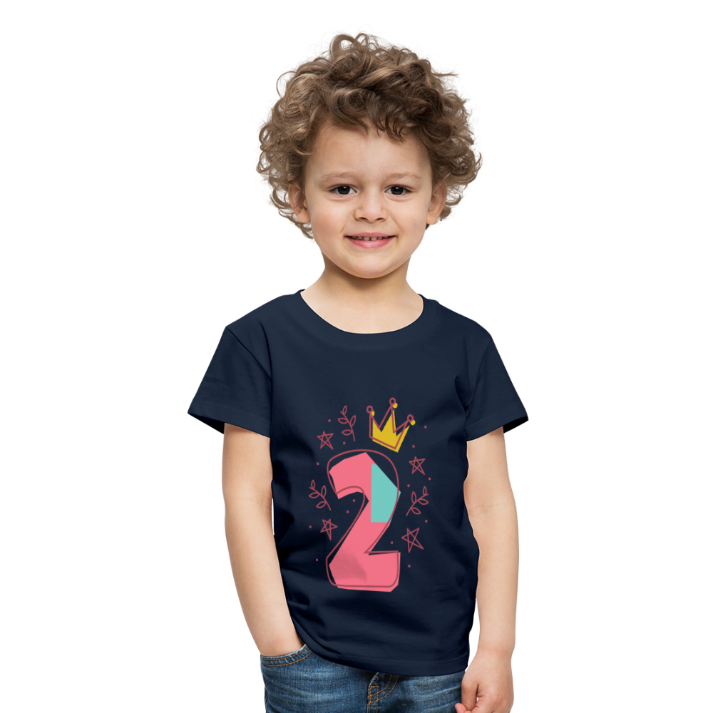 Kinder Premium T-Shirt  2.Geburtstag - Navy