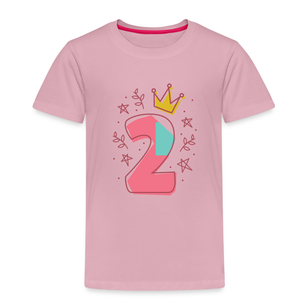 Kinder Premium T-Shirt  2.Geburtstag - Hellrosa