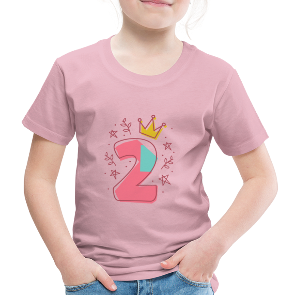 Kinder Premium T-Shirt  2.Geburtstag - Hellrosa