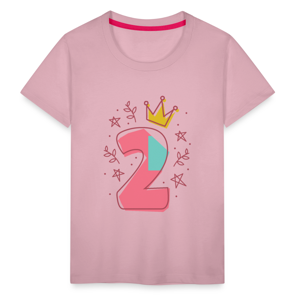 Kinder Premium T-Shirt  2.Geburtstag - Hellrosa