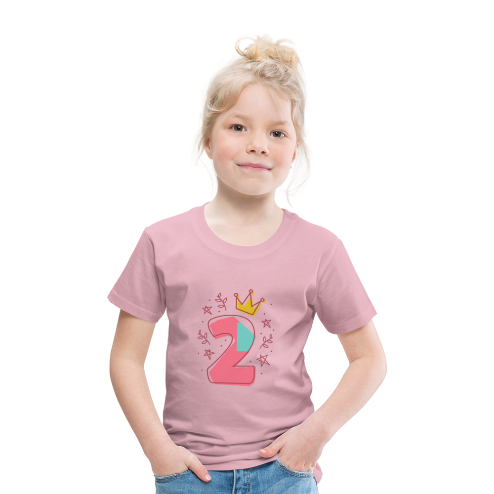 Kinder Premium T-Shirt  2.Geburtstag - Hellrosa