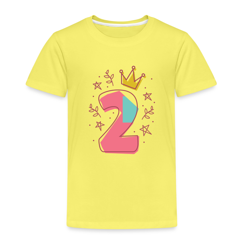 Kinder Premium T-Shirt  2.Geburtstag - Gelb