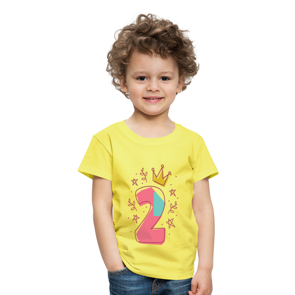 Kinder Premium T-Shirt  2.Geburtstag - Gelb