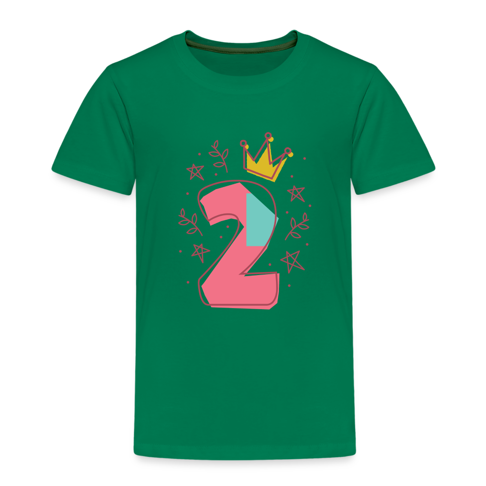 Kinder Premium T-Shirt  2.Geburtstag - Kelly Green