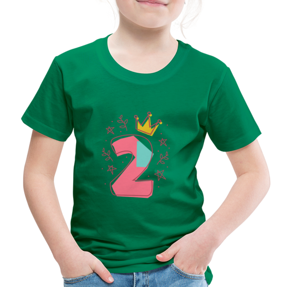 Kinder Premium T-Shirt  2.Geburtstag - Kelly Green