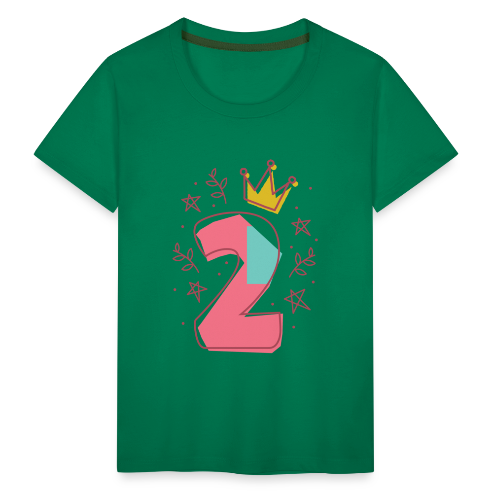 Kinder Premium T-Shirt  2.Geburtstag - Kelly Green