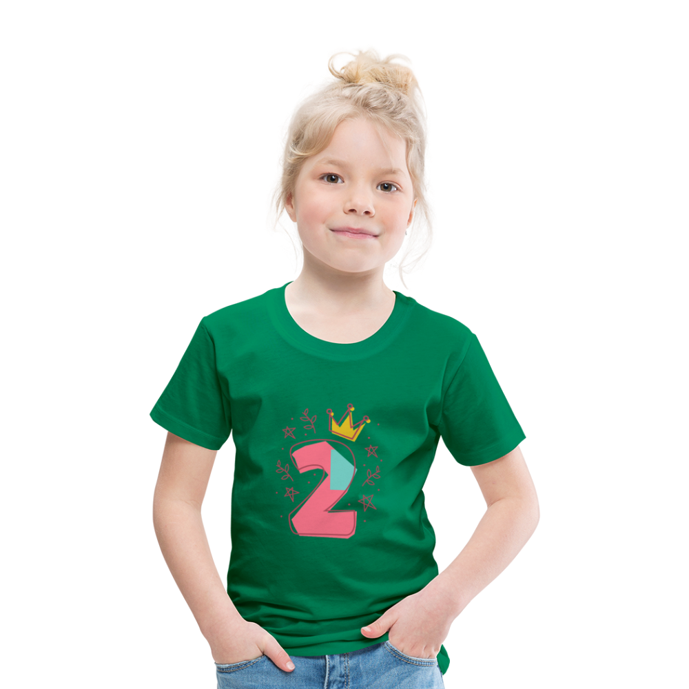 Kinder Premium T-Shirt  2.Geburtstag - Kelly Green