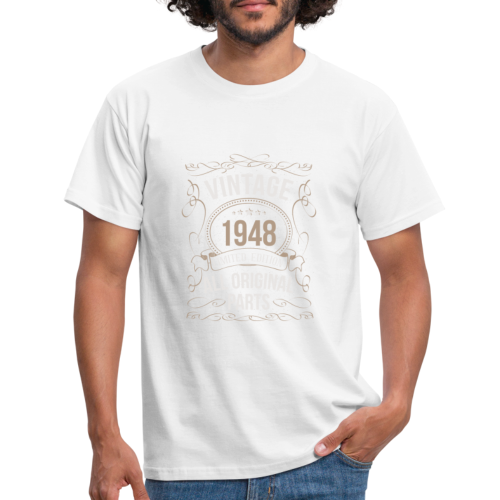 Herren - Männer T-Shirt Vintage 1948 Limited Edition - Weiß