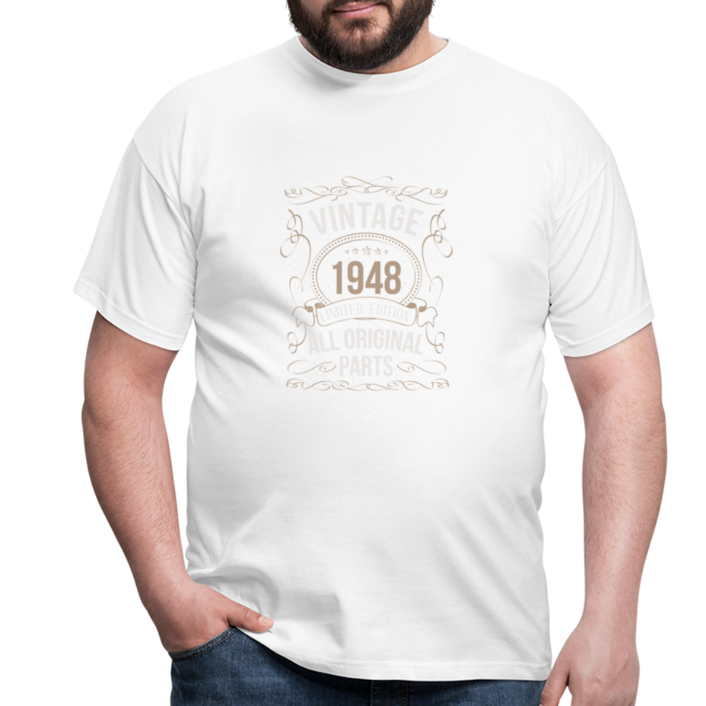 Herren - Männer T-Shirt Vintage 1948 Limited Edition - Weiß