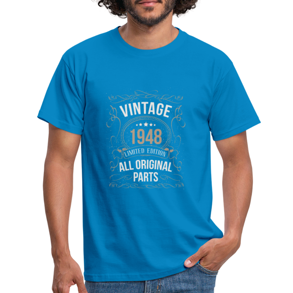 Herren - Männer T-Shirt Vintage 1948 Limited Edition - Royalblau