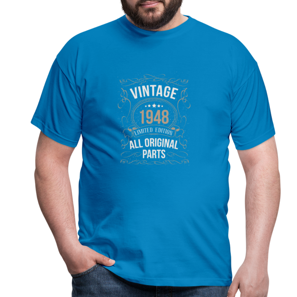 Herren - Männer T-Shirt Vintage 1948 Limited Edition - Royalblau