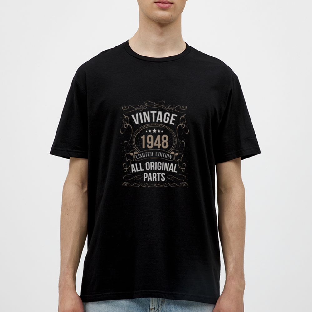 Herren - Männer T-Shirt Vintage 1948 Limited Edition - Schwarz