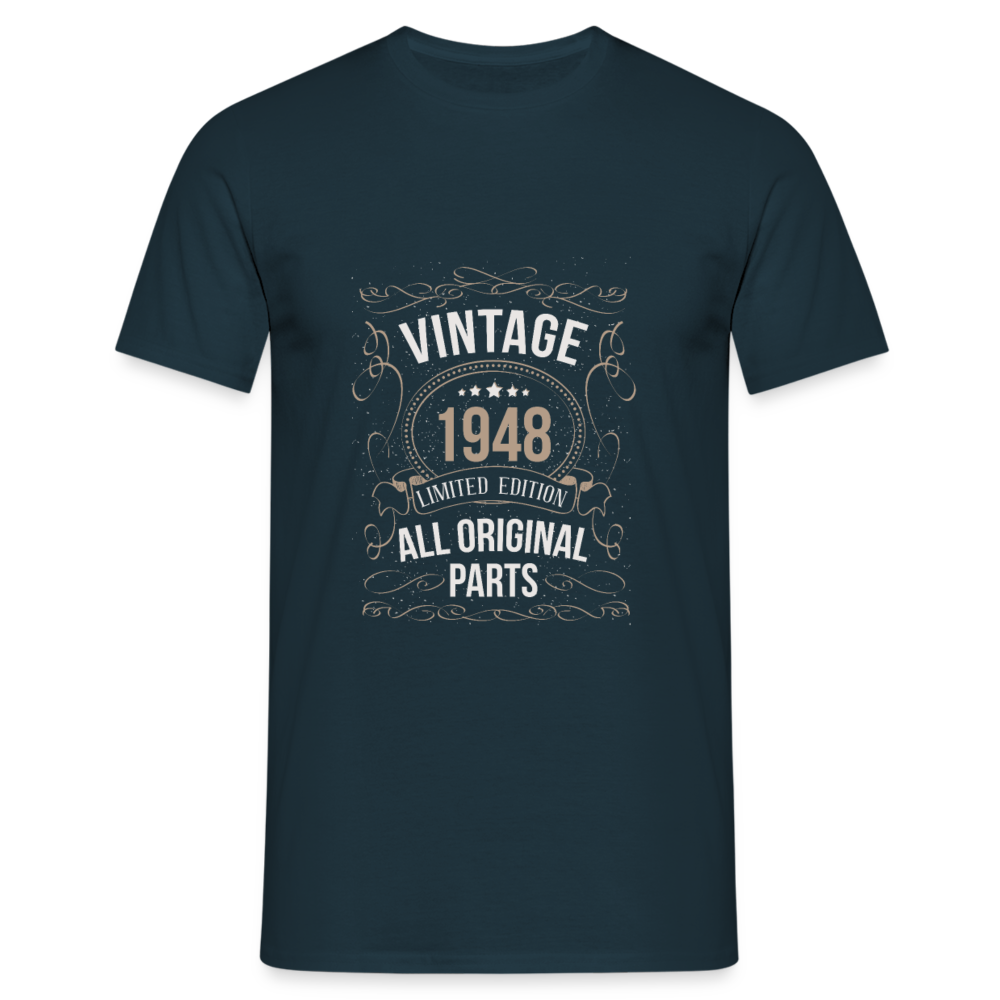 Herren - Männer T-Shirt Vintage 1948 Limited Edition - Navy