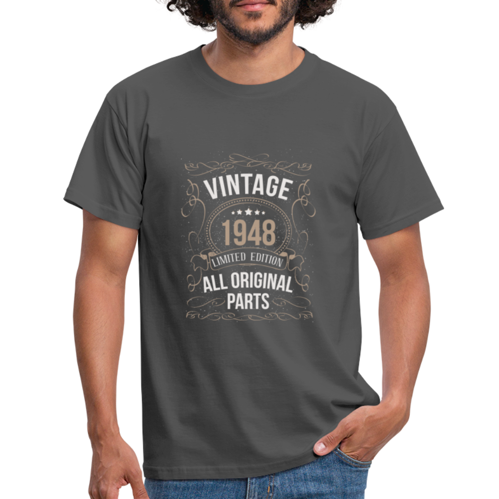 Herren - Männer T-Shirt Vintage 1948 Limited Edition - Anthrazit