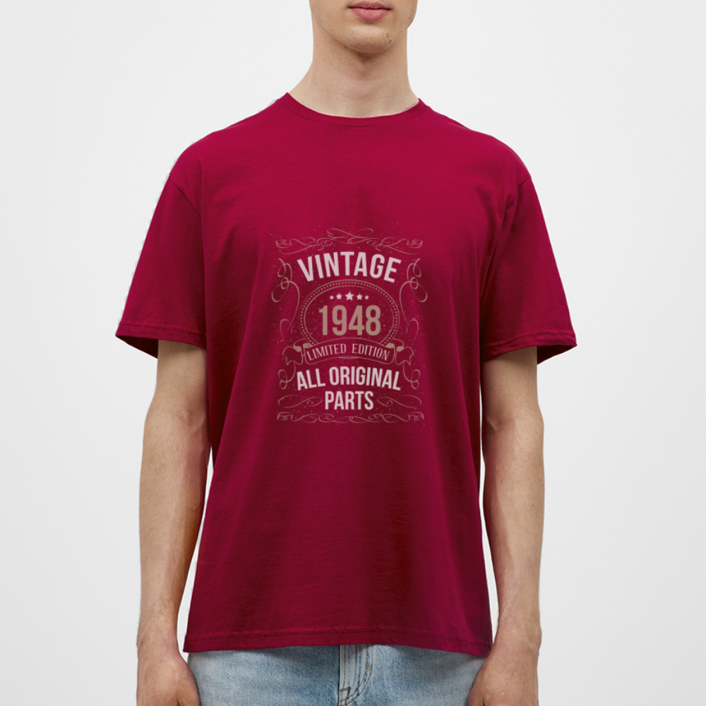 Herren - Männer T-Shirt Vintage 1948 Limited Edition - Ziegelrot