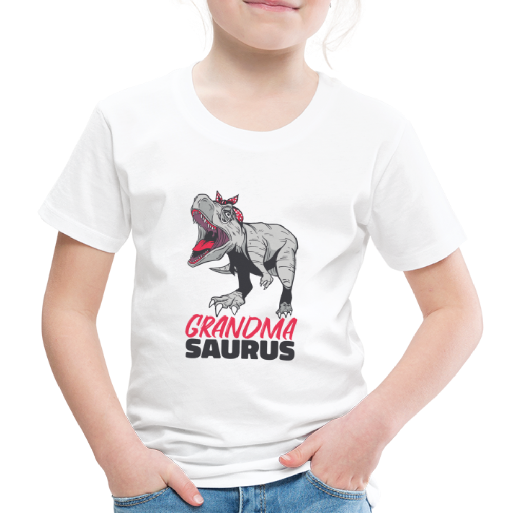 Kinder Premium T-Shirt Großmutter - Grandma Saurus - Weiß