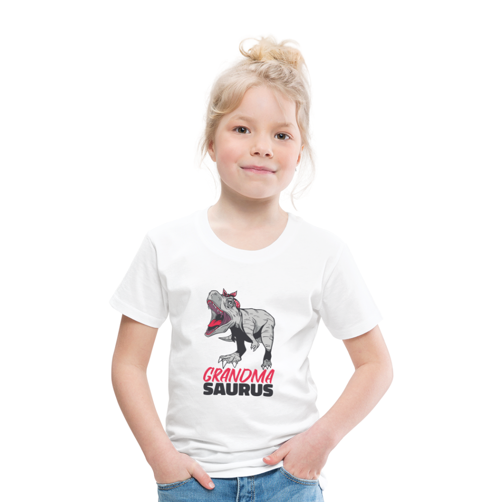 Kinder Premium T-Shirt Großmutter - Grandma Saurus - Weiß